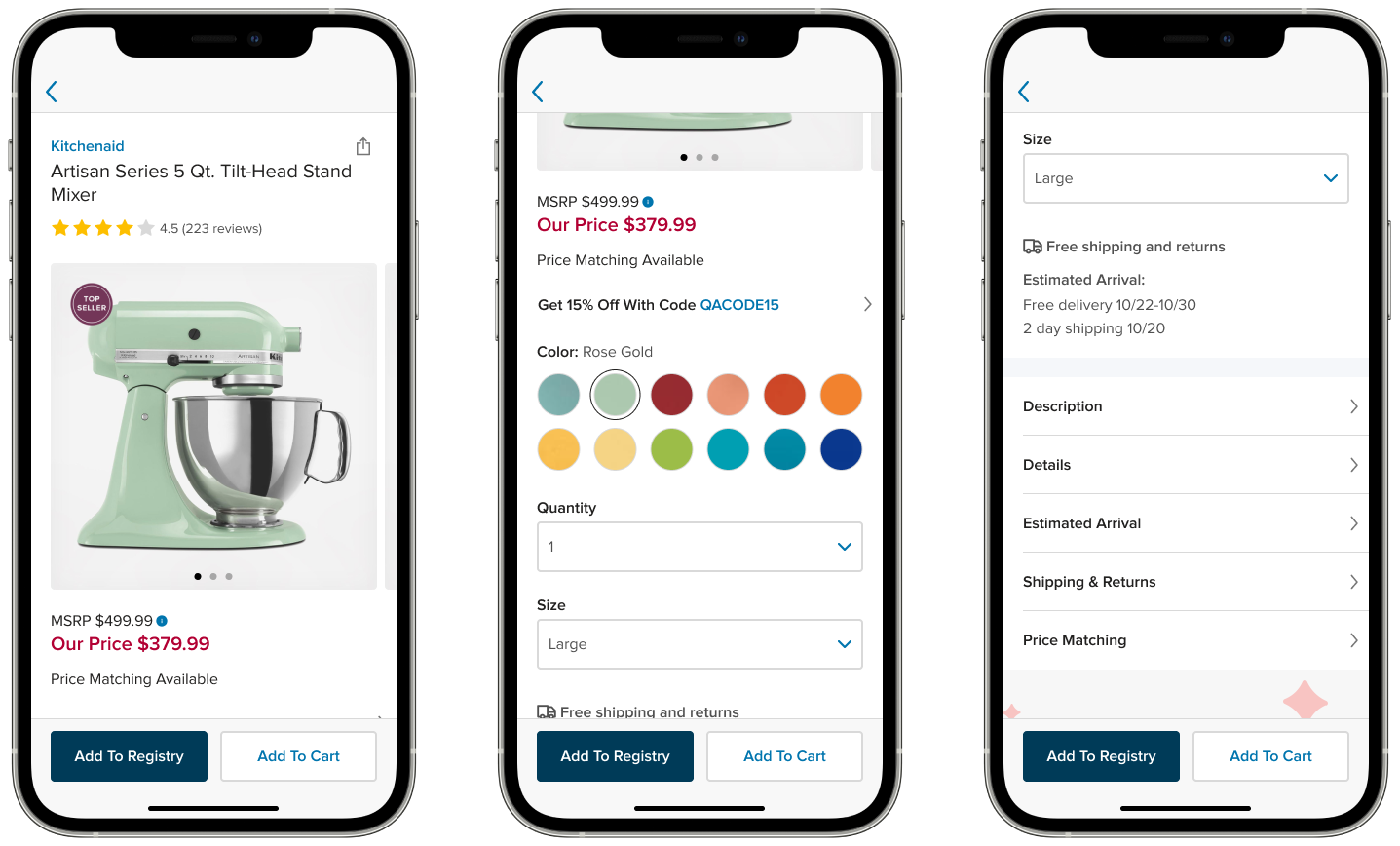 Zola Product Detail Page Redesign