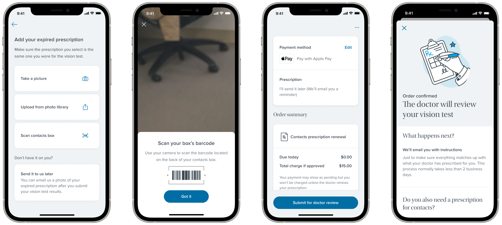 Order review and checkout flow