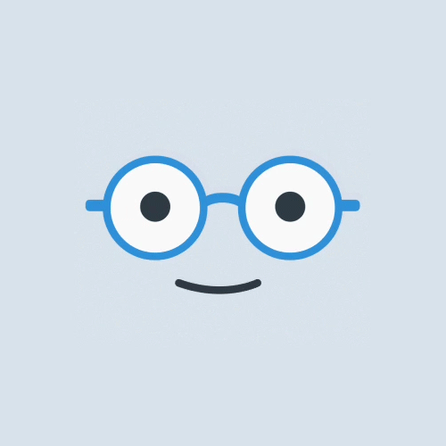 Animated winking face illustration